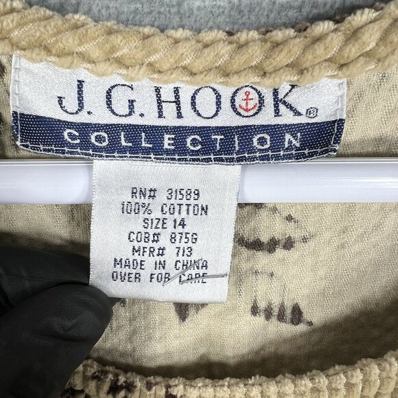 J G Hook Collection 14 Floral Corduroy Jacket Sleeveless Maxi Dress Set Retro - Picture 14 of 16
